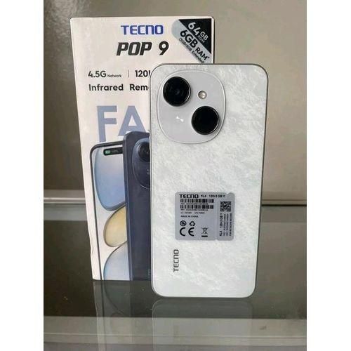 Tecno Pop 9 - 6,67" - 64Go Rom - (3+3)Go Ram - Dual Sim - 13MP - 5000MAH- Blanc