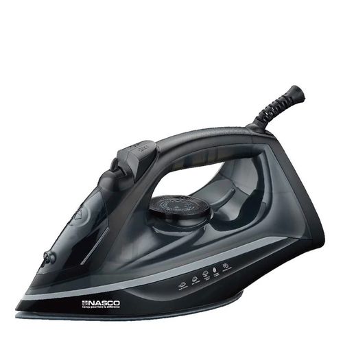 Nasco Nas-2205-Dss - Fer A Repasser A Vapeur Nasco - 2200W - Semelle Ceramique - 380Ml Eau - Noir - 10Pc - Ct - 220-240V