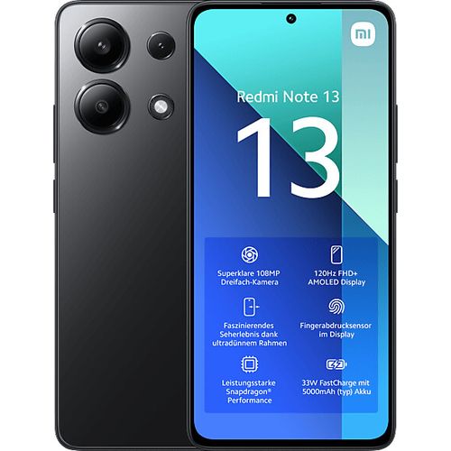 XIAOMI Redmi Note 13 - 6.67" - 8/256GB - 108MPX - 4G 5000mAH - Noir