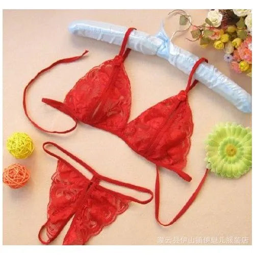 String + Soutien-Gorge Sexy - Rouge